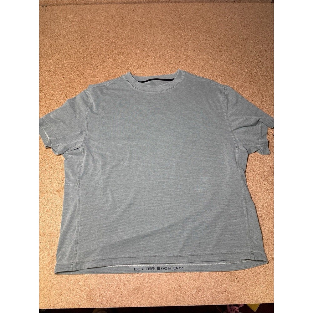 Lululemon EasySet Training Shirt Mens XL Sage Green Wash Short-Sleeve Tee M3FJVS